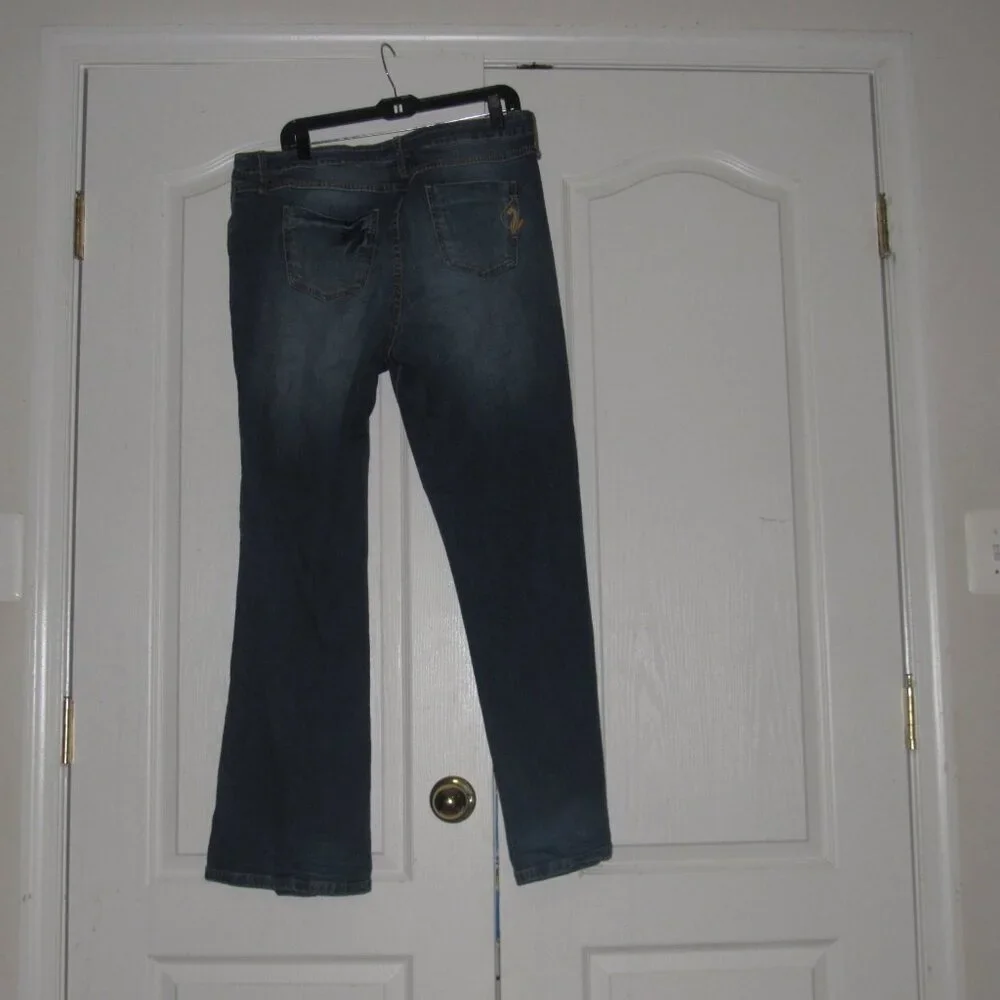 Baby PHAT FASHIONS Silver Label Medium Wash Bootcut Jeans Size 18W
